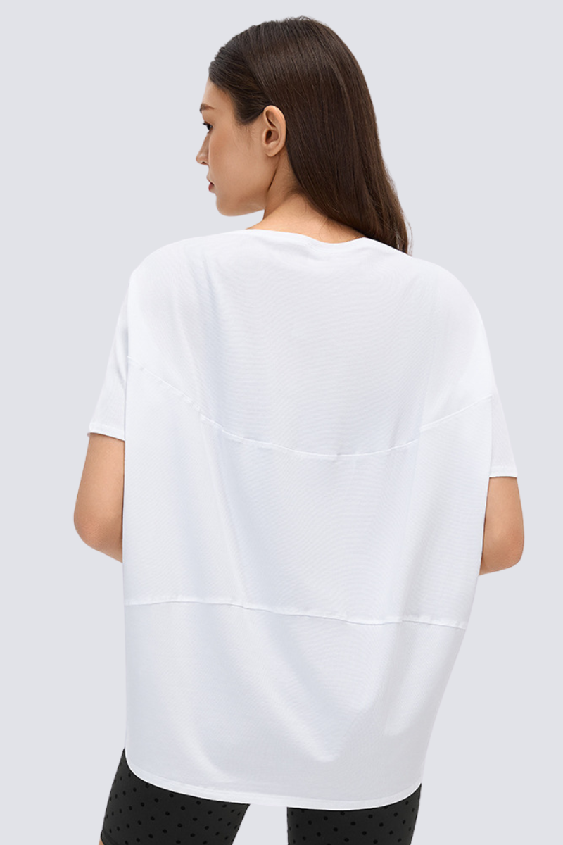 Women's Summer Lightweight Loose Fit Solid Sports T-Shirt