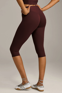 Women's Athletic High Waist Sculpting Capri Yoga Leggings
