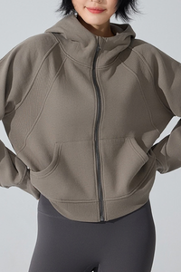 Women's Winter Fleece Lined Thermal Hooded Zip Up Jacket