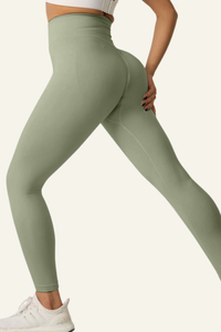 Women's High-waist Pleated Buttocks Lift Yoga Leggings