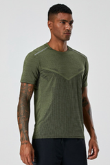 Men's Summer Mesh Reflective Stripe Quick Dry Sports T-shirt