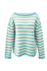 Women's Fall Crew Neck Striped Thin Lazy Knit Sweater