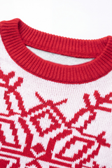 Women's Fall/Winter Christmas Big Snowflake Knit Sweater
