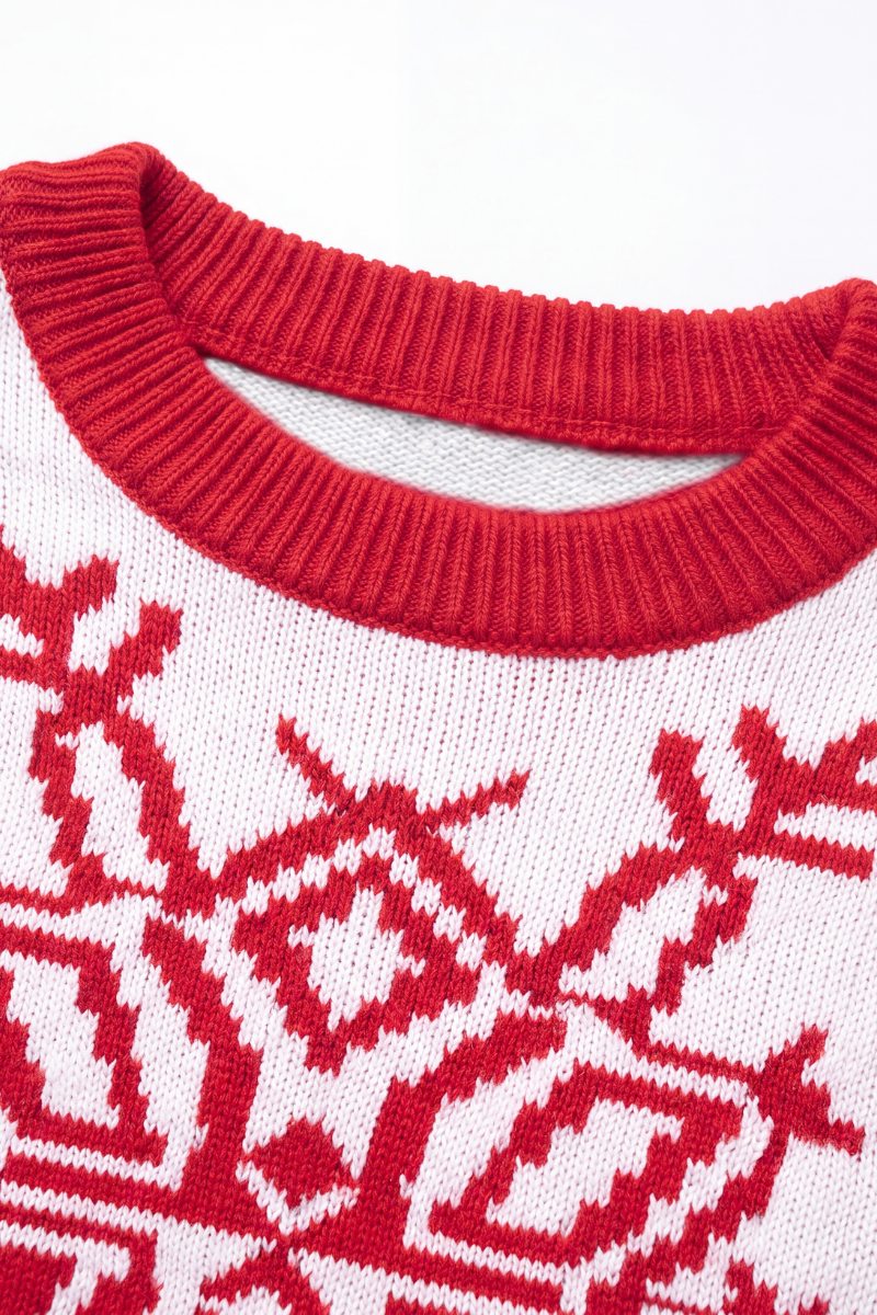 Women's Fall/Winter Christmas Big Snowflake Knit Sweater