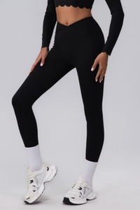 Women's V-Cross Butt-Lifting Quick Dry Fitness Yoga Leggings
