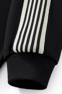Women's 350g Color Block Side Stripe Ribbed Cuff Hoodie