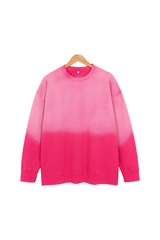 Unisex Fall Washed Vintage Gradient Crew Neck Sweatshirt