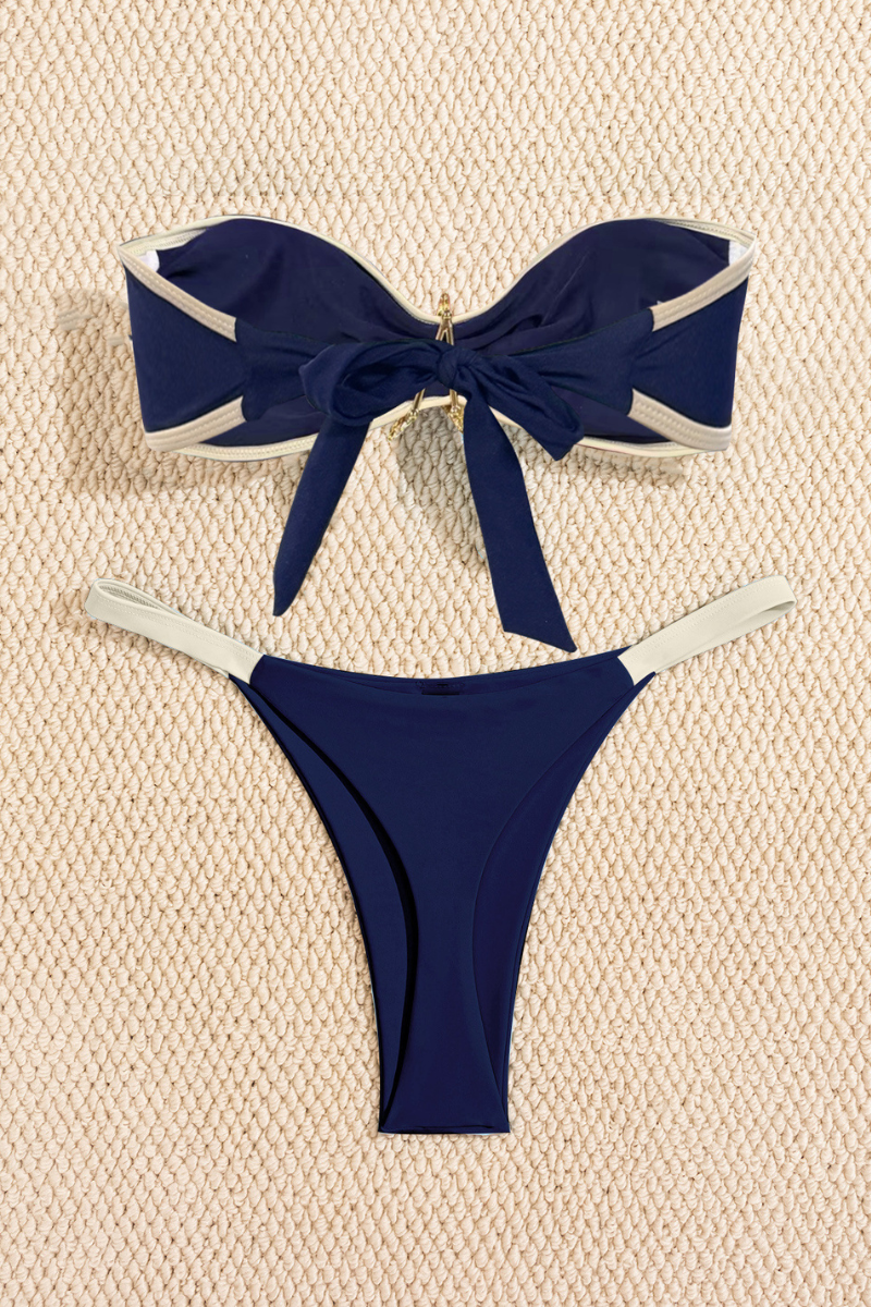 Women's Summer Starfish Bandeau Beach Bikini Set
