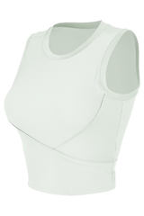 Women's Summer High-Elastic Padded Ribbed Sports Tank Top