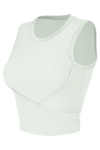 Women's Summer High-Elastic Padded Ribbed Sports Tank Top