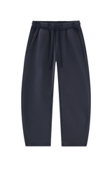 Unisex Fall Fleece Elastic Waist Curved Wide Leg Sweatpants