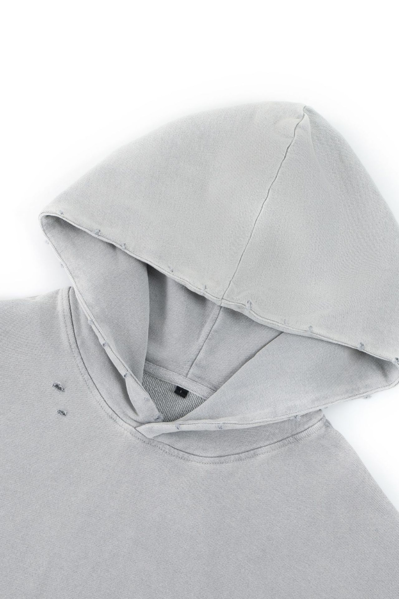 Women's Fall Cropped 100% Cotton Snow Washed Kangaroo Pocket Hoodie