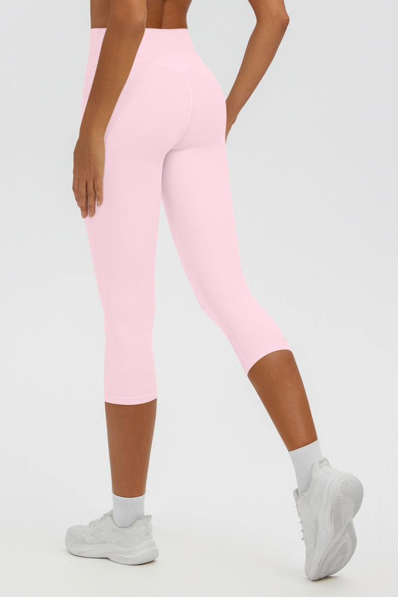 Women's Athletic Brushed High Waist Capri Yoga Leggings