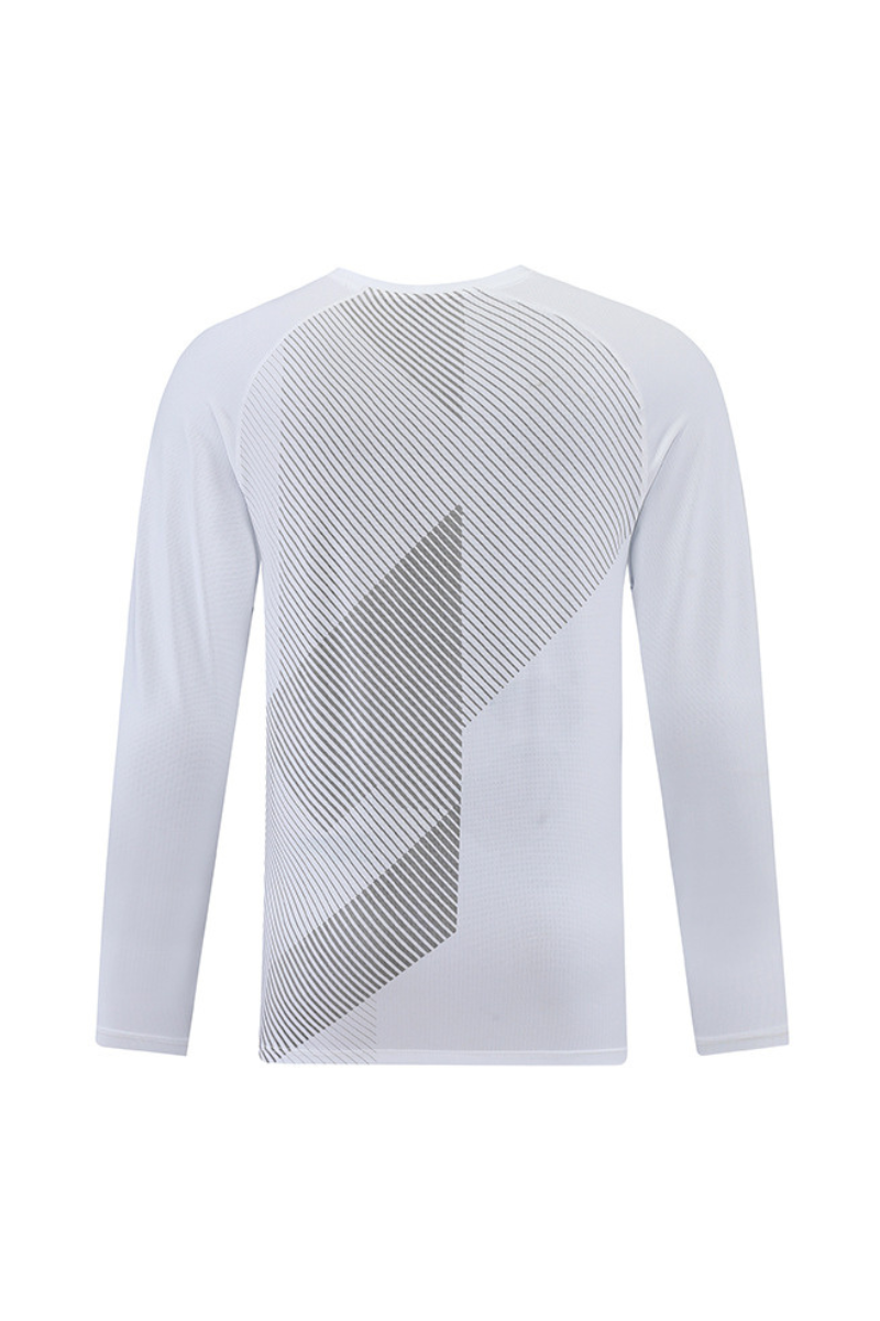 Men's Crew Neck Textured Athletic Long Sleeve T-shirt