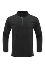 Men's Color Block Half Zip Mock Neck Outdoor Pullover Jacket