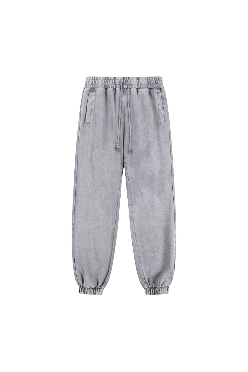 Unisex Fall 100% Cotton Vintage Washed Jogger