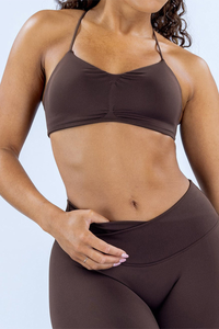 Seamless sling-style yoga bra