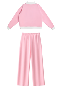 Women's Fall Fleece Mock Neck Sweatsh & Sweatpants Set