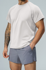 Men's Raglan Sleeve Quick Dry Sports Short Sleeve T-Shirt