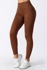 Women High-Waist Ribbed High-Waist Leggings