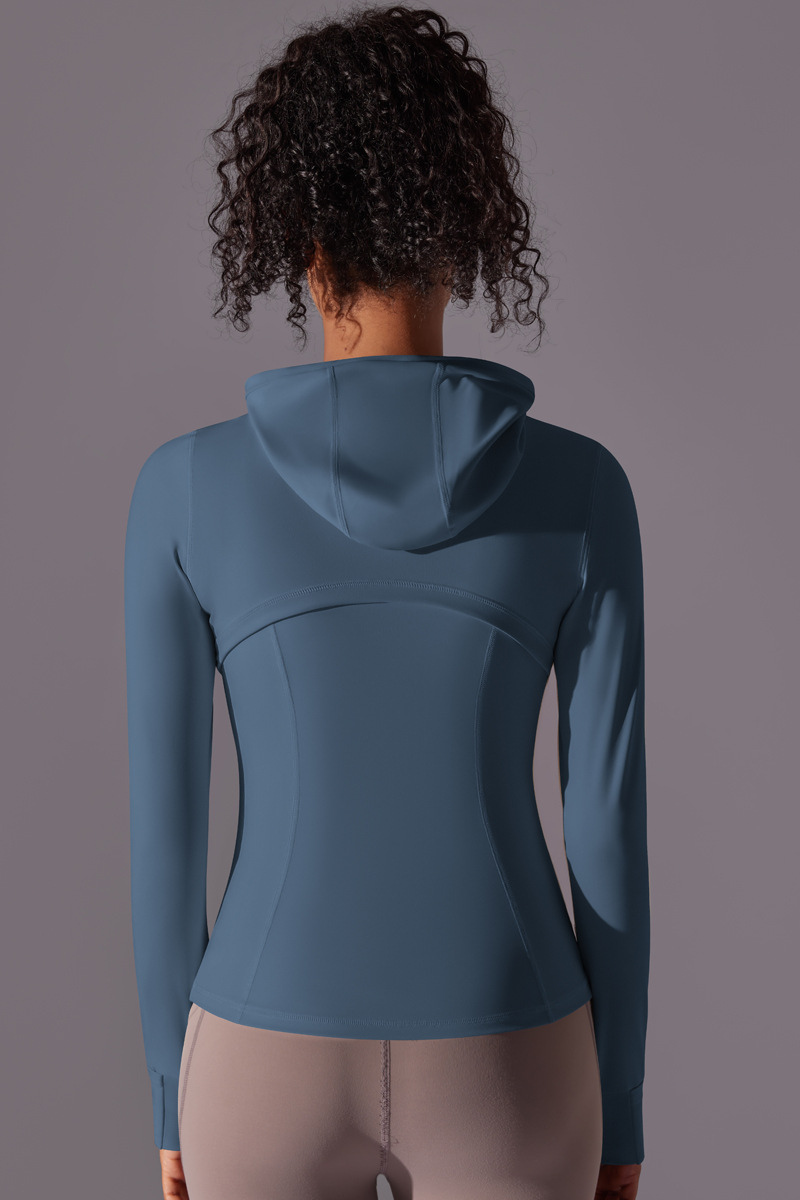 Women's Spring Slim-fit Hooded Quick-Dry Yoga Sports Jacket