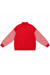 Women's Fall Christmas Letter Embroidery Mockneck Sweatshirt