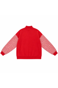 Women's Fall Christmas Letter Embroidery Mockneck Sweatshirt