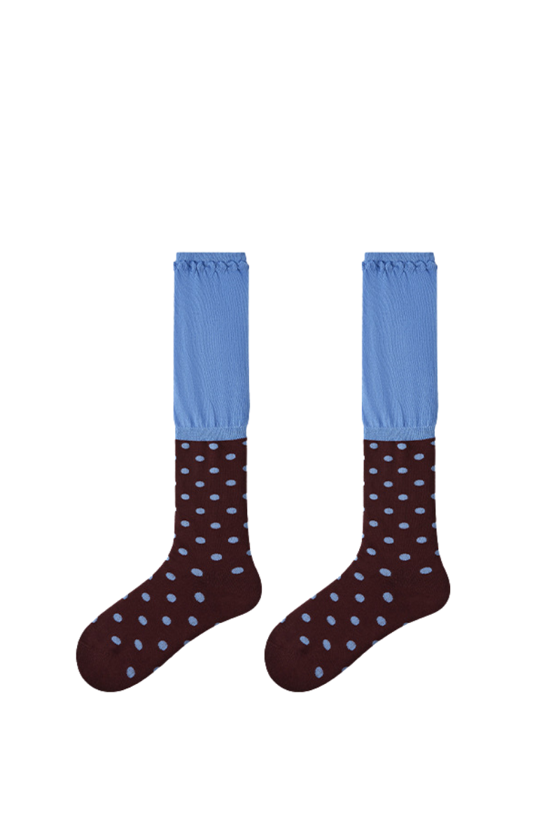 Women's Y2K Retro Color Stripe Soft Slouch Crew Socks