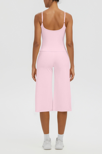 Women's Tank Top & Wide Leg Yoga Cropped Pants Set