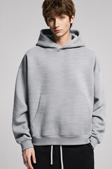 Insulated and thick-cuffed hoodie