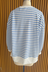 Women's Loungewear Winter Wavy Stripe Oversized Sweatshirt