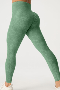 Women's Seamless Pleated Slim Yoga Leggings