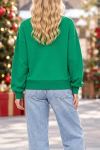 Women's Fall Relaxed Christmas Crew Neck Sweatshirt