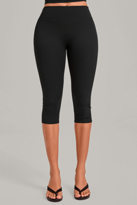 Women’s Mid-Rise Tummy Control Yoga Capri Leggings