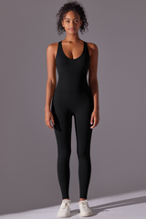 Women's Athletic U-neck Seamless Jumpsuit
