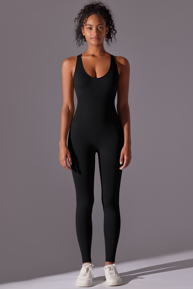 Women's Athletic U-neck Seamless Jumpsuit