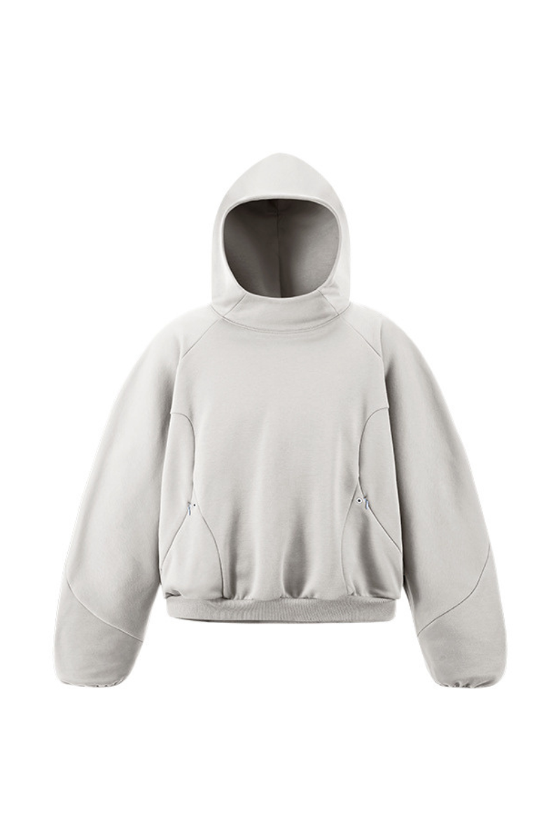 Women's Fall Fleece Drawstring Hem Zipper Pocket Hoodie