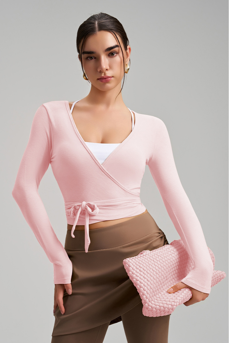 Women's Athletic One-piece Strap Long Sleeves Yoga Top