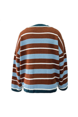Women's Loungewear Sweet Striped Color Block Knit Sweater