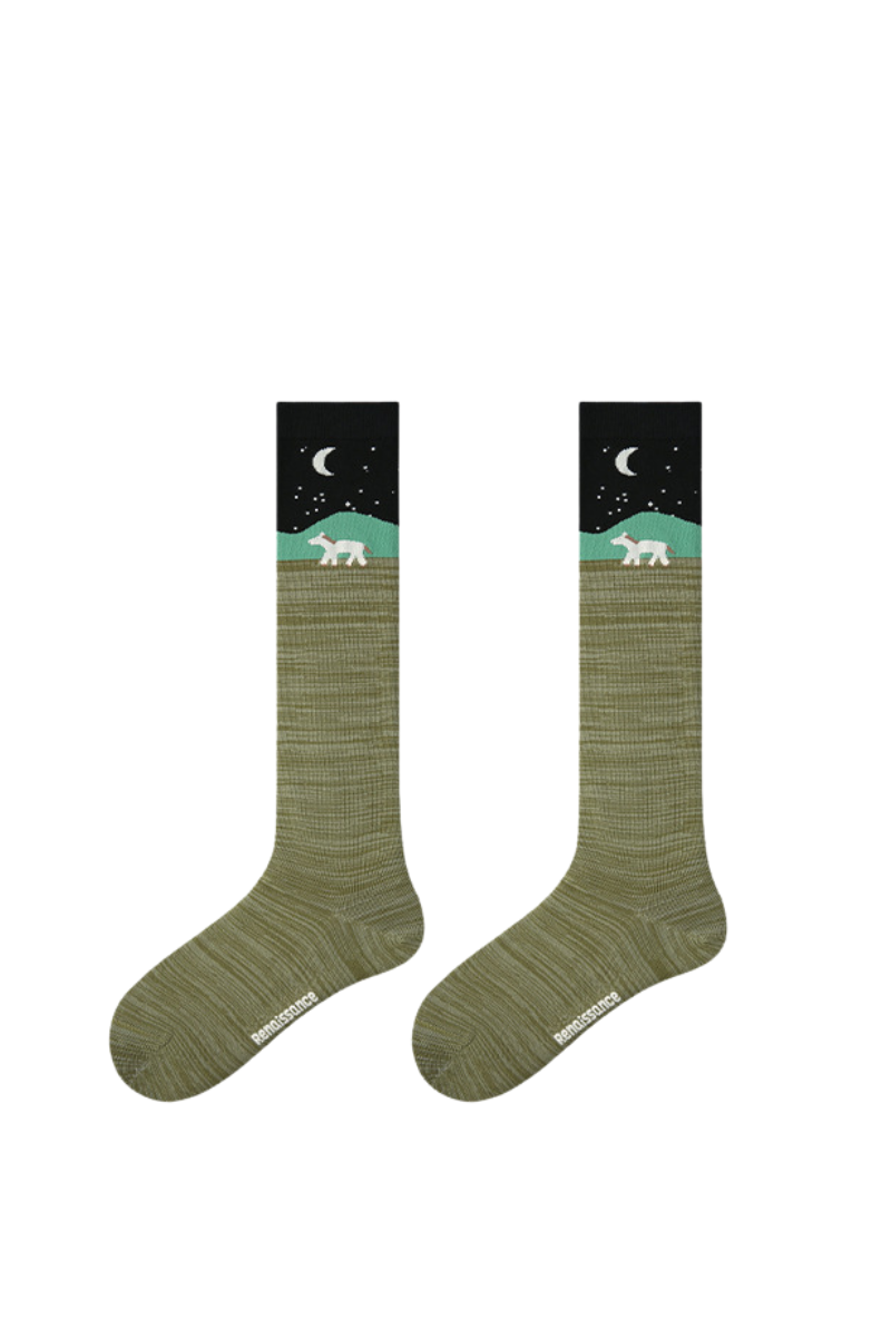 Women's Y2K Preppy Argyle Knee-High Warm Winter Socks