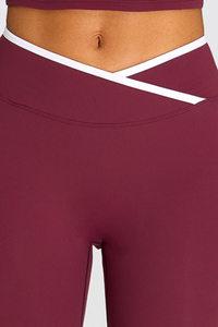 Women's Athletic Cross-Waist High Stretch Yoga Leggings