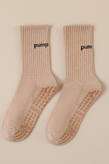 Women's Silicone Anti-Slip Yoga Crew Cotton Yoga Socks