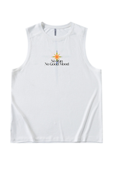 Men's Raglan Crew Neck Printed Quick Dry Athletic Tank Top