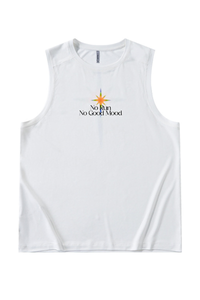 Men's Raglan Crew Neck Printed Quick Dry Athletic Tank Top
