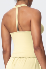 Women’s V-Neck Halter Open-Back Sports Tank