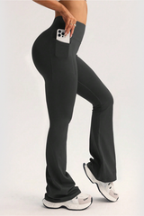 Women's High-Waist Pocket Butt-Lifting Yoga Flare Pants