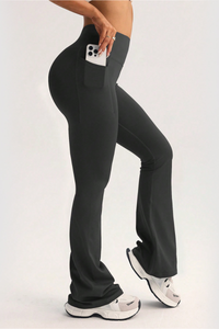 Women's High-Waist Pocket Butt-Lifting Yoga Flare Pants