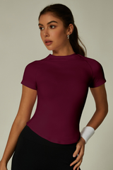 Women's High Stretch Seamless Waist-Cinching T-shirt