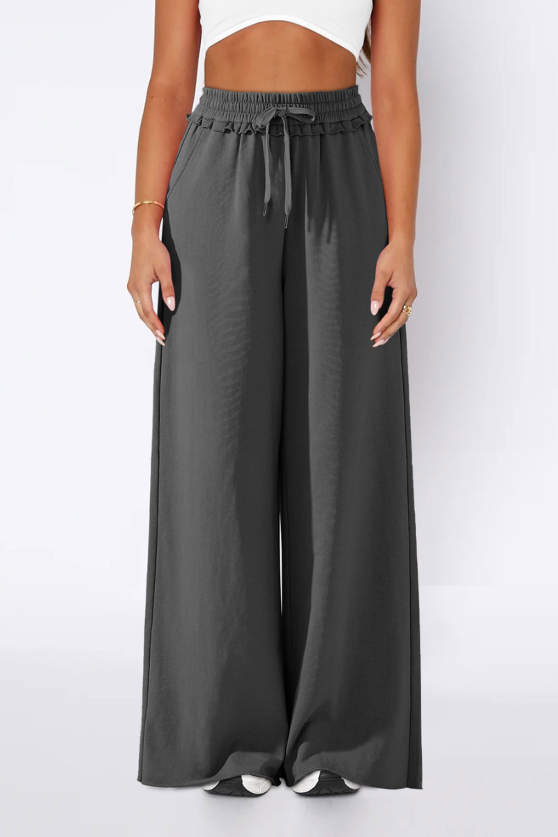 Straight-leg casual pants