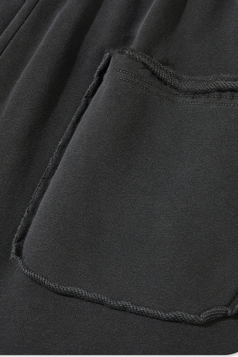 Men's Fall 100% Cotton Wash Distressed Raw Edge Sweatpants